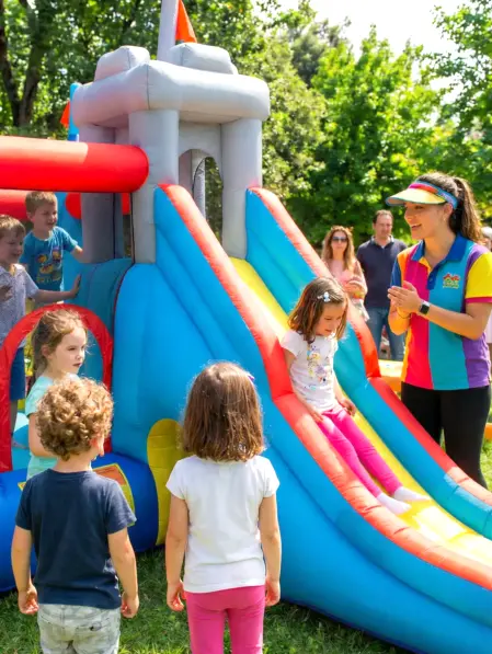 Animazione con Castelli Gonfiabili per bambini a un matrimonio