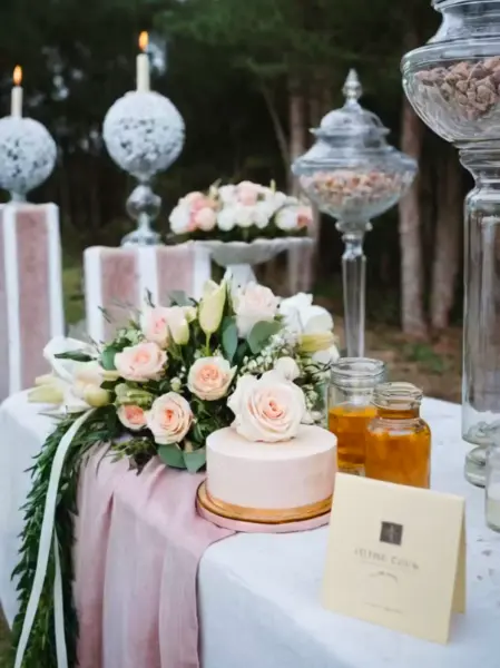 Allestimenti eleganti per matrimoni Tavoli decorati e allestimenti floreali illuminati per un ricevimento