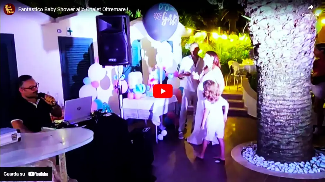 Momento divertente durante un baby shower e gender reveal a San Benedetto del Tronto, con allestimenti festosi, giochi e animazione Feel Good Show<br /><br />