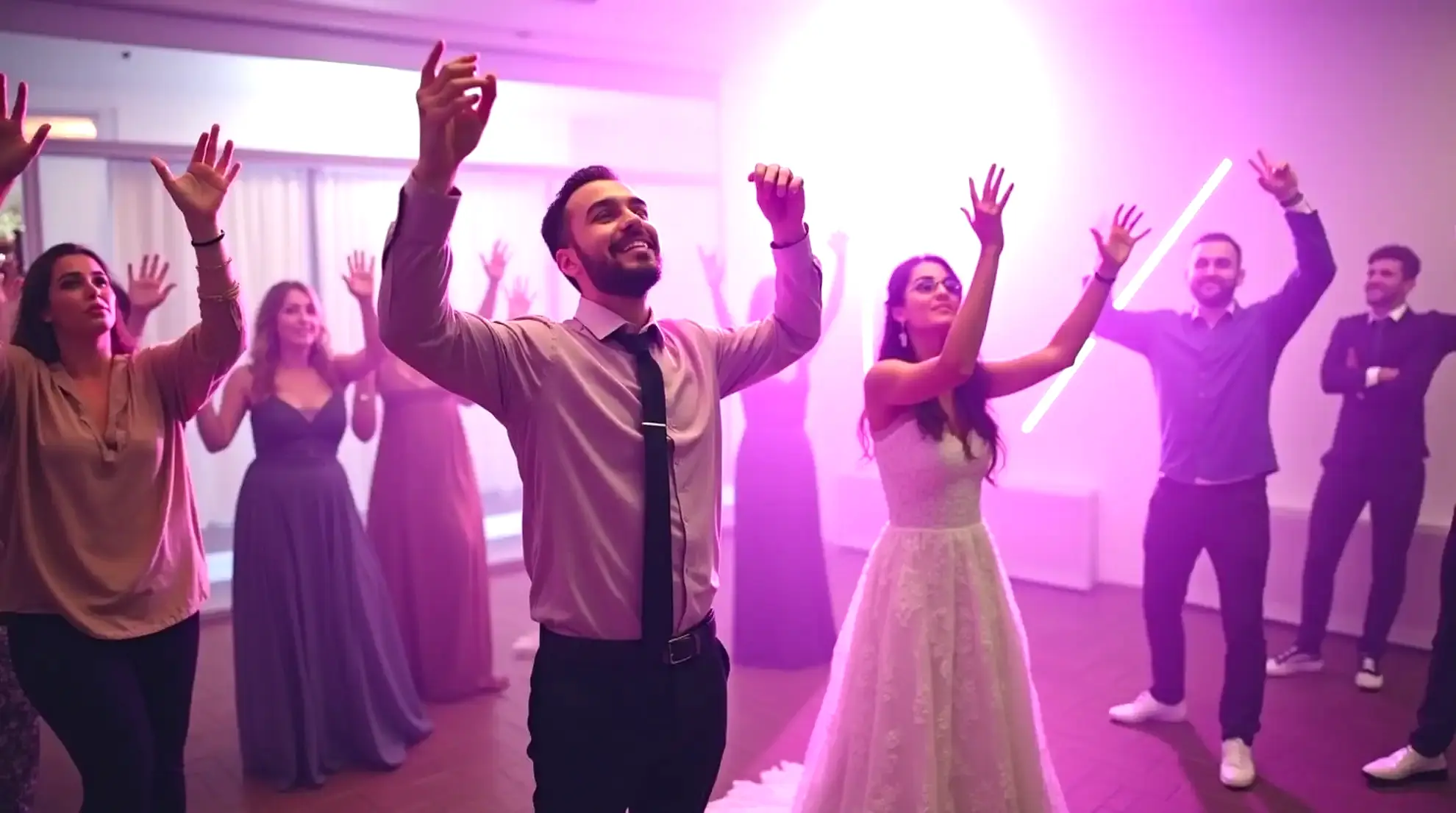 Persone che partecipano attivamente a uno spettacolo di intrattenimento