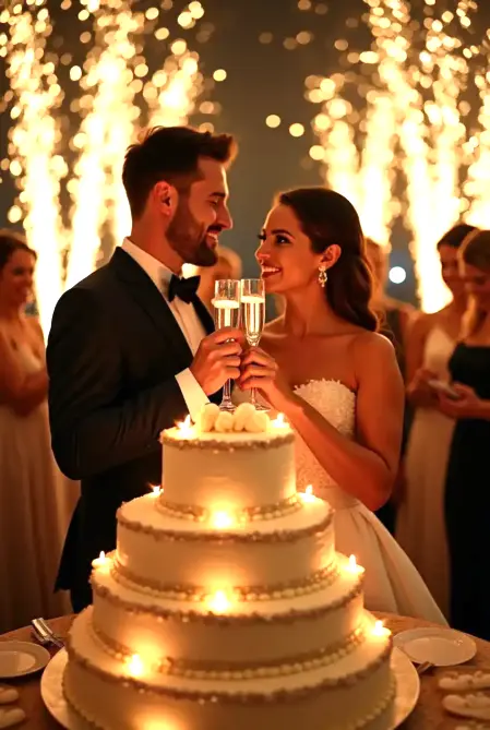 Ospiti che ballano e si divertono al matrimonio Invitati scatenati sulla pista da ballo durante il ricevimento di nozze