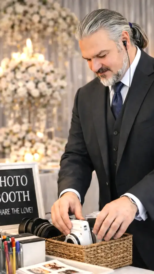 Photo Booth Lollipop con Polarodi Corner per matrimoni, eventi aziendali e feste private