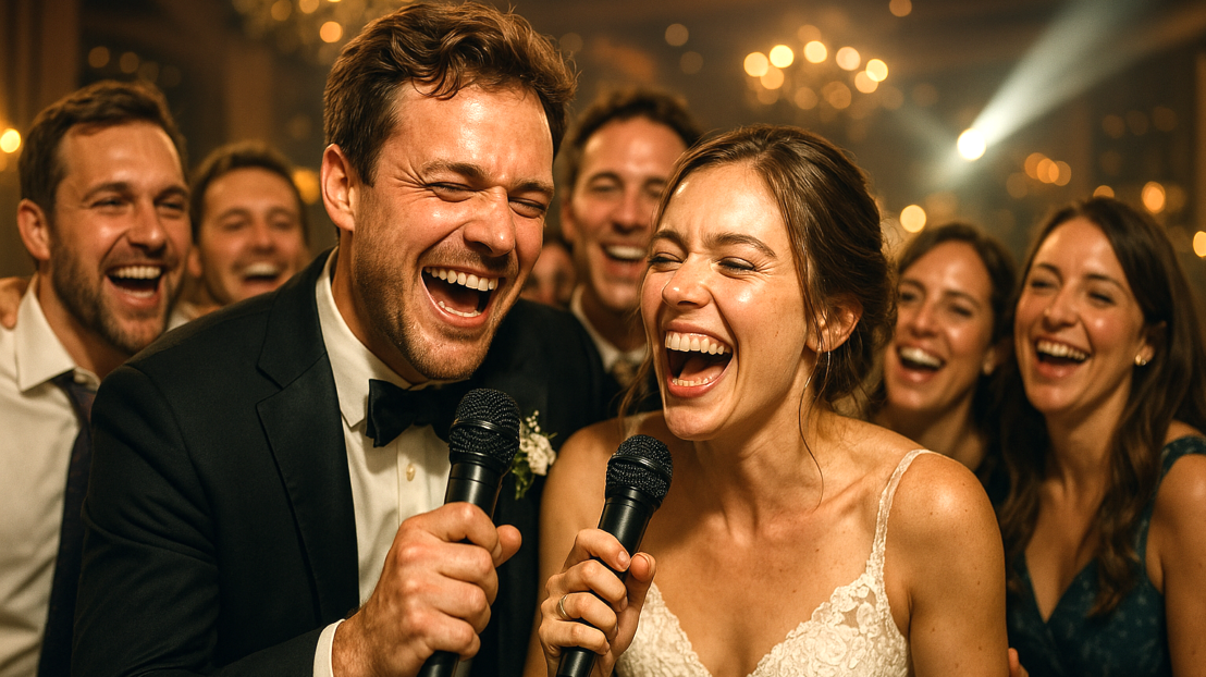 Ospiti che si divertono durante un matrimonio Invitati ballano e si divertono con la musica e l’animazione Feel Good Show