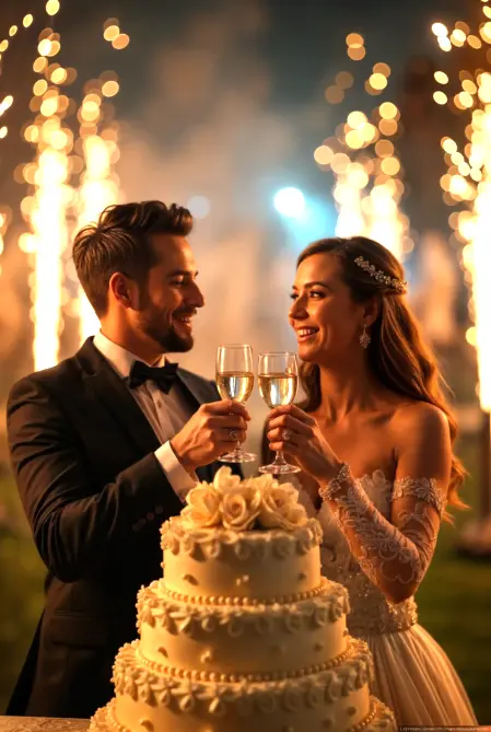 Sposi Felici nel Giorno del Matrimonio<br /><br /> Gli sposi sorridono felici nel giorno del loro matrimonio, vivendo un’emozione unica e indimenticabile<br /><br />