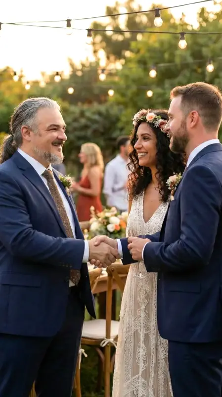 Matteo Rosati, riceve i ringraziamenti da parte degli sposi  per il suo lavoro di wedding planner, direttore artistico e organizzatore di eventi del Team Feel Good Show