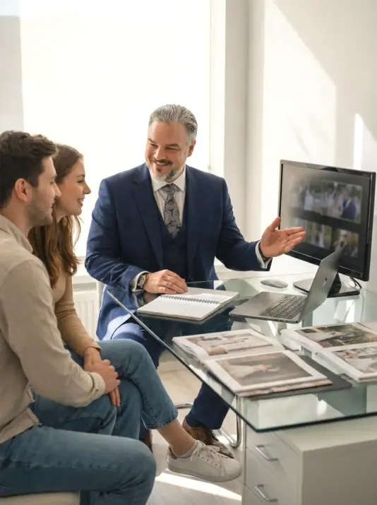 Matteo Rosati, direttore artistico di Feel Good Show, crea pacchetti nozze fantastici nel suo ufficio a Monteprandone